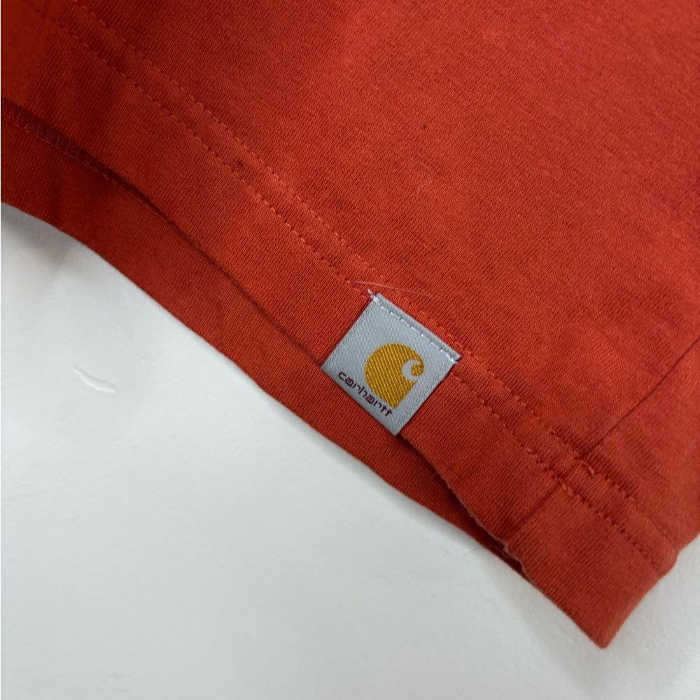 Carhartt Men’s Orange Outdoors Logo T-Shirt Medium - Picture 2 of 7